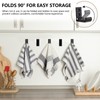 SNOMEL 10 Pieces Aluminum Alloy Folding Coat Wall Hooks with