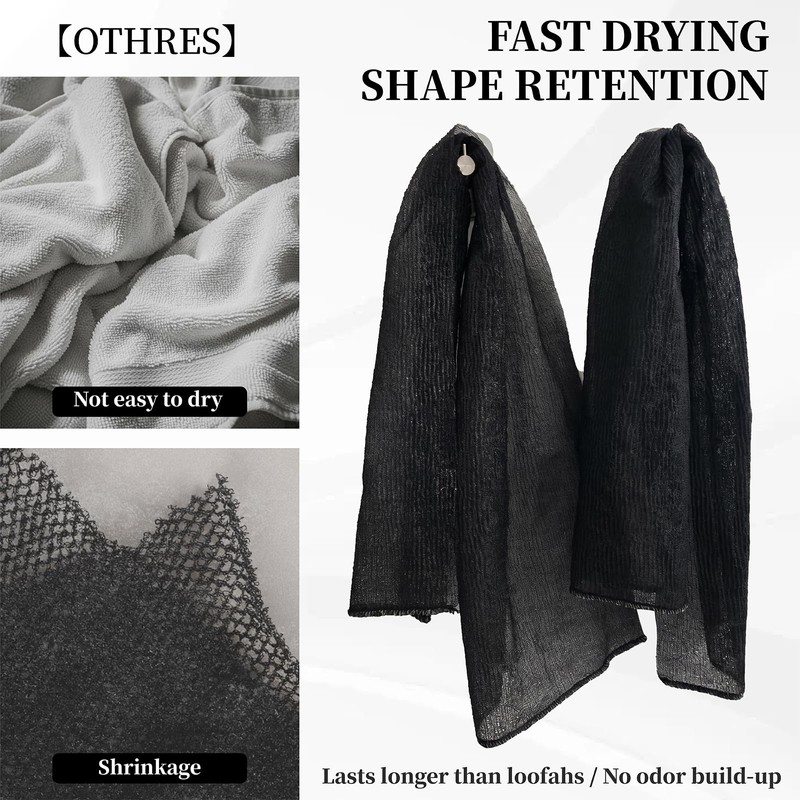 Extra Rough Exfoliating Washcloth 35" x 12" – Ultra Long