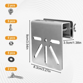 DGMI Dachrinnenhalterung aus Edelstahl, mit Anti-Rost-Schrauben, ohne Bohr-Installation, Solar-Sicherheitskamera-Halterung, kompatibel mit Eufy Security SoloCam S340/E30 Überwachungskamera