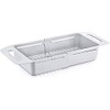 BOXUP Extendable Colander, Over The Sink, 4.7 Quart, Gray, Plastic,