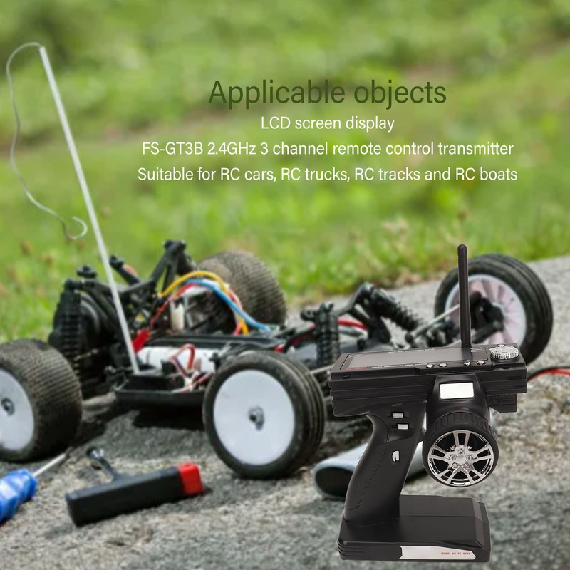 FS‑GT3B RC Radio System Transmitter 2.4Ghz 3 Channel Remote Control