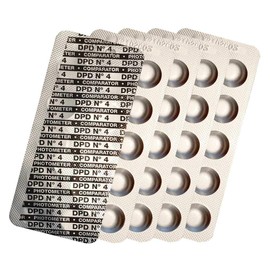 harren24 Photometer Test Tablets Chlorine DPD1, DPD3, Active Oxygen DPD4, pH Value Phenol Red, Alkalinity M, CYA, Poollab Water Tester 50x 100x 250x 500x (DPD4 – Active Oxygen, 50 Tablets)