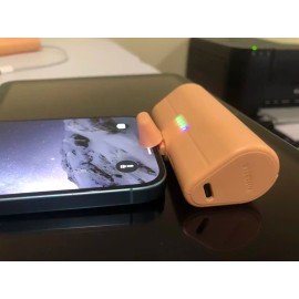 WHYSTLE  to US Pocket Emergency Mobile Phone Small Emergency Charger Phone Charger Mini 5000mAh Mini Power BankCapacity: 5Ah/18Wh, Output Power: 20W, Color: Peach-fuzz color, Plug Type: Type C