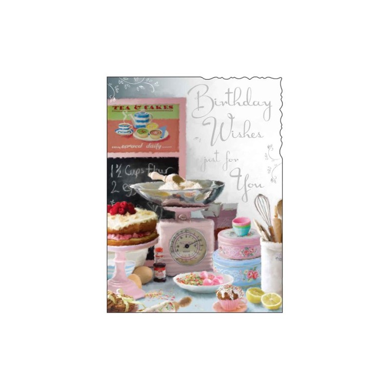 Jonny Javelin Baking Cakes Birthday Card