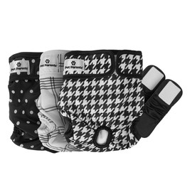 Pet Parents Washable Dog Diapers (3pack) of Durable Doggie Diapers, Premium Female Dog Diapers (Large, Luxe)