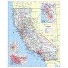 Cool Owl Maps California State Wall Map Poster Large Print