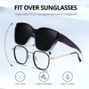 Myiaur 2 Pack Oversized Fit Over Sunglasses for Women, Trendy