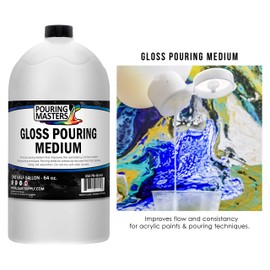 U.S. Art Supply Gloss Pouring Effects Medium - 64-Ounce/Half Gallon