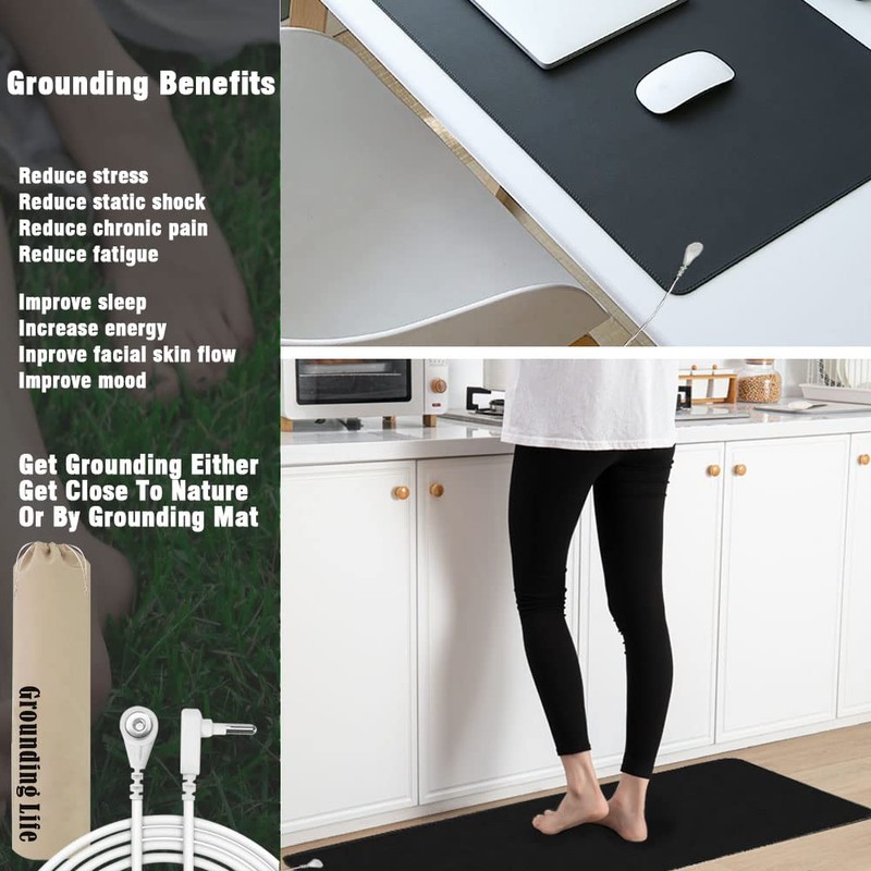 Grounding Mat for Bed, Desk, Floor, Grounding Mat for Sleeping
