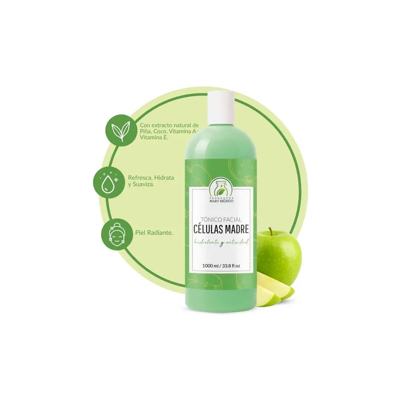 Tónico Facial Productos Mart Mexico Células Madre 1L Antienvejecimiento Día/Noche