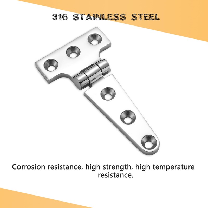 Heavy Duty Marine Boat T Hinges 316 Stainless Steel, 4