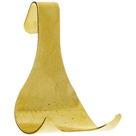DURATOOL D01230 Brass Plated Picture Rail Hooks, 10 Pack, Yellow|brown