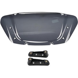 WYNMOTO 10" Smoke Wave Windshield Windscreen Wind Splitter Fit for Harley Davidson CVO Street Glide FLHXSE 2023-2024, Street Glide FLHX 2024-up (Smoke)