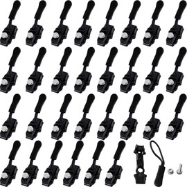 30Pcs Zipper Slider Replacement, Large Zipper Pull Replacement Zip Repair Kit Removable Zipper Puller Replacement Zipper Pulls for Luggage Backpacks Jackets Jeans