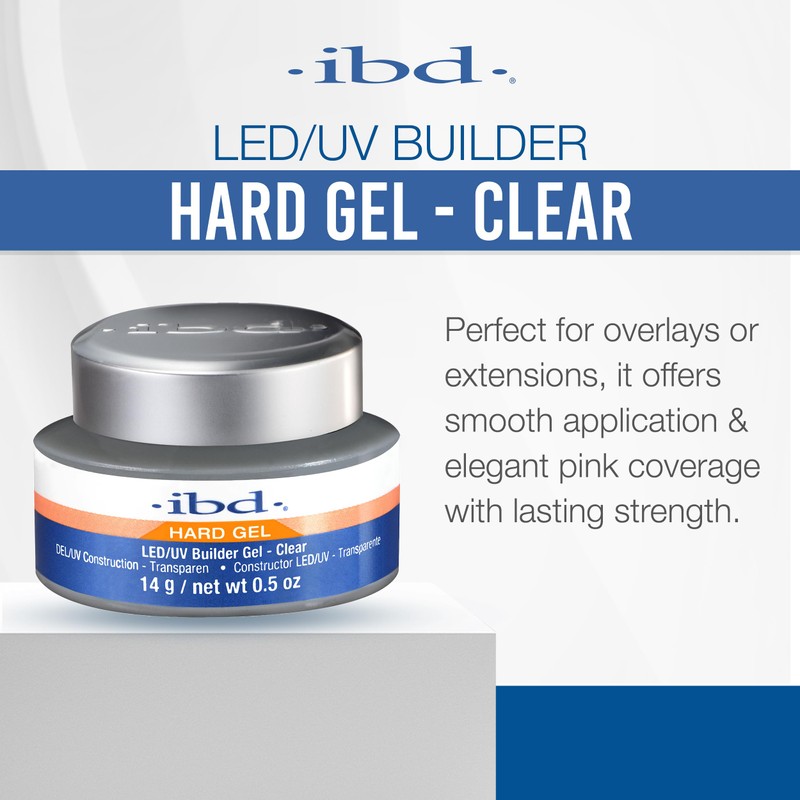 IBD Hard Gel LED/UV Builder Gel Clear – Nail Builder