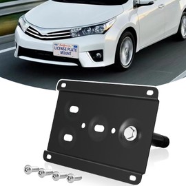 License Plate Holder Front Bracket No Drill Tow Hook Mount Anti-Theft License Plate Frame Compatible with 2019-up Toyota Corolla