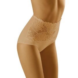 Wolbar Women's Sexy Shapewear Briefs Lace Bodice Briefs High Waist Figure Shaping WB207, beige