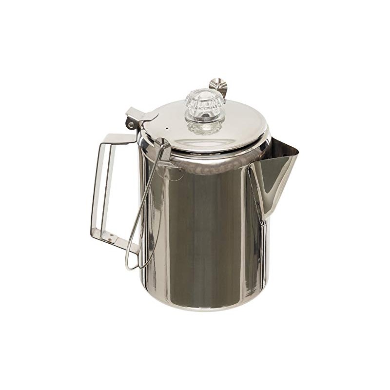 Fox Outdoor Stainless Steel Coffee Pot with Percolator (9 Cups)