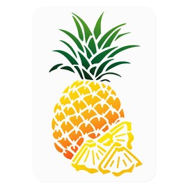 Doodlream Pineapple Craft Stencil Template 29.7 x 21cm Reusable Plastic Fruit Stencil for Painting on Wood Wall Floor Fabric Glass Furniture