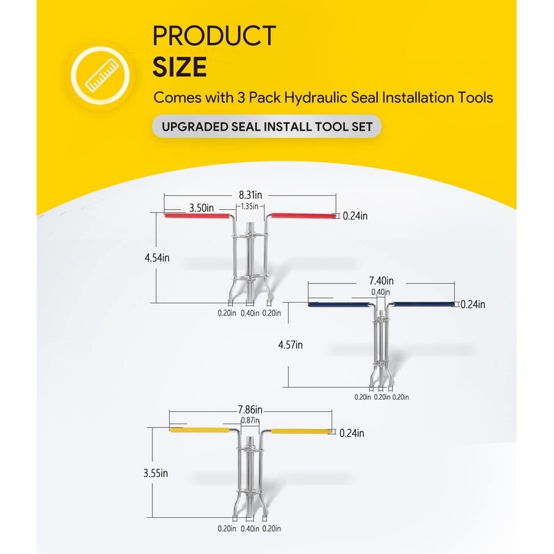 CTcar Installation Tools for Hydraulic Seals, Repair Seal Kit for