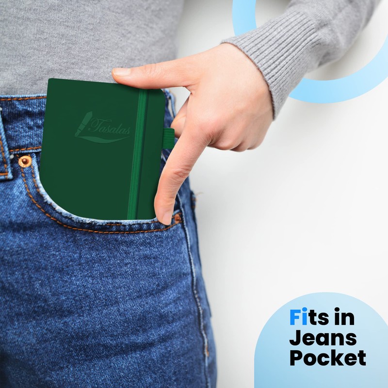 Tasalas Pocket Notebook Portable A6 Notebooks with Inner Pocket and