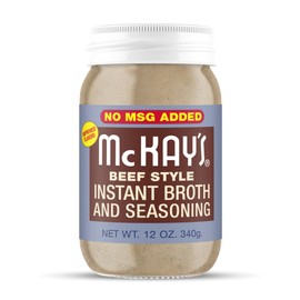 Mc Kay's Chicken and Beef Flavored Powdered Soup Seasoning, Gluten Free Instant Broth, Bullion Cubes Substitute, Est. 1945 (No MSG Added Beef, 1 Pack)