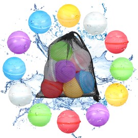 UMYQAQ 2024 Seashell shaped Reusable Water Balloons, Summer Pool Beach Water Toys for Boys and Girls, Quick Fill Water Balls Toys, Self Sealing Water Ball,Outdoor Activities Water Games Toys(12pc)