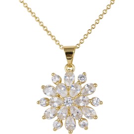 LuckyLy Collares para Mujer Oro 14K Zirconia Cúbica Joyería Regalos Navidad