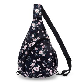 HUA ANGEL Chest Bag Crossbody Bag Women's Stylish Wide Strap Lightweight Backpack Small Waterproof Shoulder Bag for Boys Girls Outdoor Travel Sporty Work Running