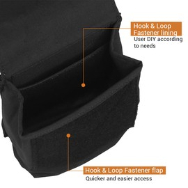 Molle Admin Pouch, Compact Belt Pouches with Two Magzine Insert Small Utility Pouch Bag for Duty Belt, Vest, Molle Platform