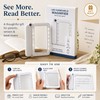 4X LED Handheld Magnifier for Reading – Rectangular Full-Page Magnifying