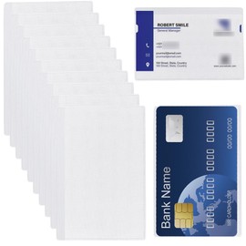 SUNNYCLUE 100Pcs Card Holder Protector PVC Card Sleeves White Plastic Waterproof Soft Social Security Medicare Cards Cover Case Pockets Protector for Credit Business SSN Insurance ID Card Holders