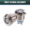 X AUTOHAUX 5Pcs LED Indicator Light 12mm Dash Signal Lamp