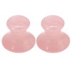Uonlytech 2Pcs Tool Rose Quartz Mushroom Face Massager Health Jade