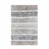 Quilted Stripe Bath Rug Set of 2- Light Grey, Non