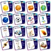 34PCS Outer Space Cognitive Flash Cards,Cognitive Pictures Flashcards for Space