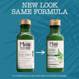 Maui Moisture Thicken & Restore + Bamboo Fibers Strengthening Shampoo to Soften Transitioning or Natural Hair & Renew Brittle Hair, Vegan, Silicone & Paraben-Free, 13 fl oz