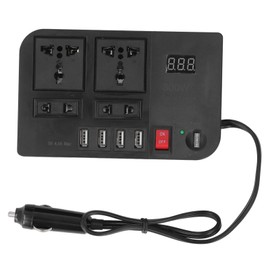 Power Inverter Plug Adapter 12V to  Converter 300W Digital Display Low Voltage Protection