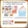 Moinchore 100 Pack Western Cowboy Thank You Cards Assorted Blank