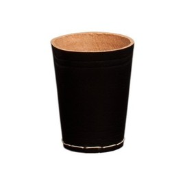 Leder Dice Cup Colourful/Without Dice, Standard Size 9 cm (Black)