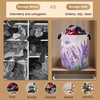 Laundry Hamper,Purple Lavender Laundry Basket,Butterfly Waterproof Oxford Cloth Storage Basket