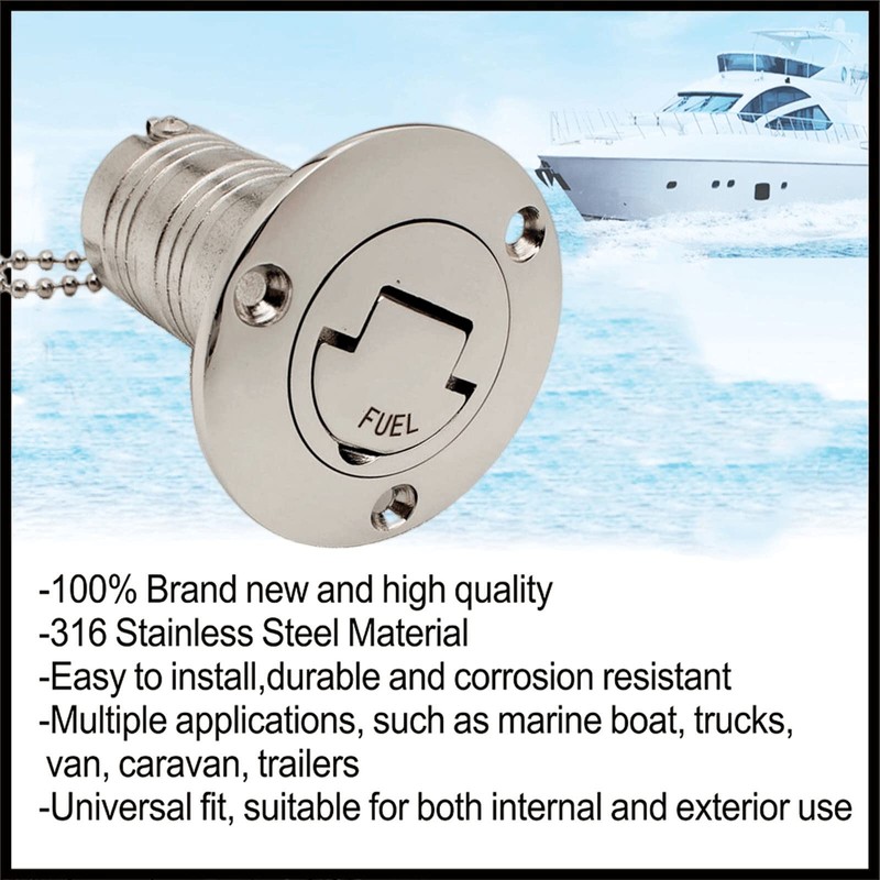 1 Pack Marine Hardware 316 Stainless Steel 1.5"( 38mm )Deck