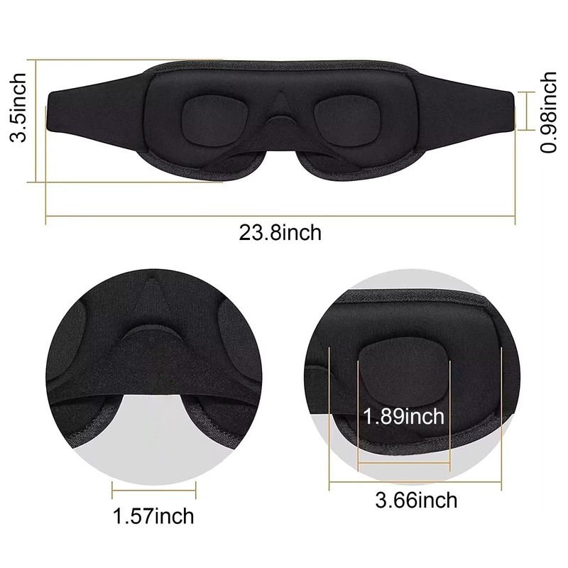 YOUNG WIND Blackout Eye Mask,Stereoscopic 3D Eye Mask Blackout Design,a