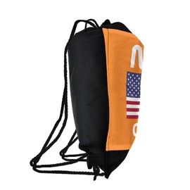 LOGOVISION NASA Cadet American Flag Drawstring Backpack Sports Bag Sackpack 17" x 13", Perfect for Gym, Yoga or Practice