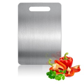 Stainless Steel Cutting Boards for kitchen,Heavy Duty Chopping Board,Titanium Cutting Board Picnic Outdoor Cutting Edge Hygiene & Durability,SUS304 Chopping Boards Vegetables Fruits Meats13"*9"
