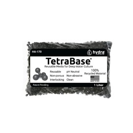 TetraBase Hydroponic Grow Media 1 Liter Bag | Reusable, pH Neutral, Non-Porous, Clean, Interlocking. Deep Water Culture DWC and Recirculating Deep Water Culture RDWC Grow Media (1 Liter)