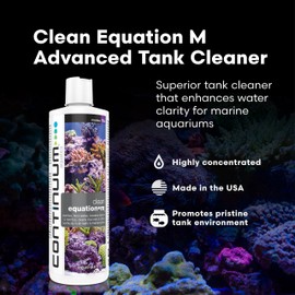 Continuum Aquatics Clean Equation M – Marine Aquarium Cleaner & Clarifier – Clears Water, Loosens Debris, Supports Reef & Fish Health, Advanced Formula 250 ml