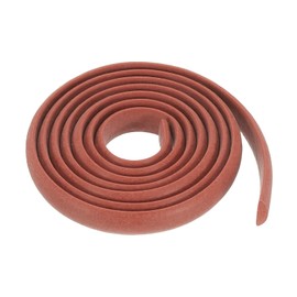 PATIKIL Silicone Foam Seal Strip, 10mmx3mmx1m D-Shape Seal Strip Backer Rod Crack Caulk Saver Solid Sponge Rubber Joint Filler for Sealing Wall Tile Gaps Blocker DIY, Red