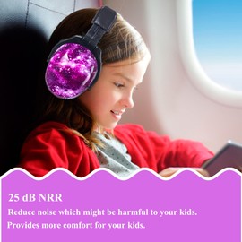PROTEAR Children Earmuffs, Hearing Protection for Toddlers To Teens, Comfortable Noise Reduction Ear Defenders for Sleeping, Air Shows -Nebula