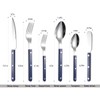 Rivet ABS Faux Wood Handle Silverware Set - 6-Piece Stainless